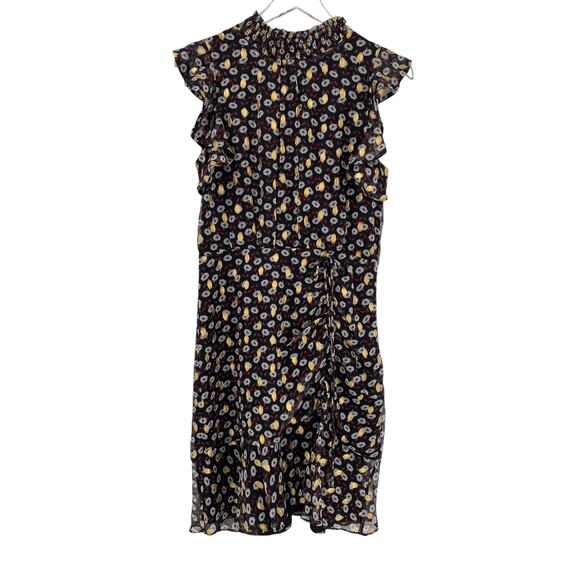 2/$30 Sam Edelman Black Multicolor Metallic High Neck Sleeveless Dress Size 8 - Picture 3 of 6